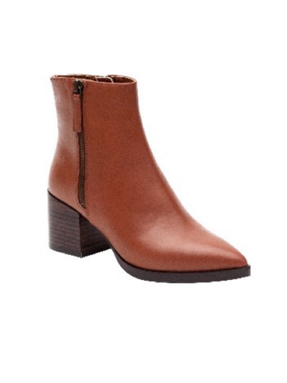 NWOT Linea Paolo from Nordstrom- Sleek Pointed Toe Ankle Booties in Cognac Brown